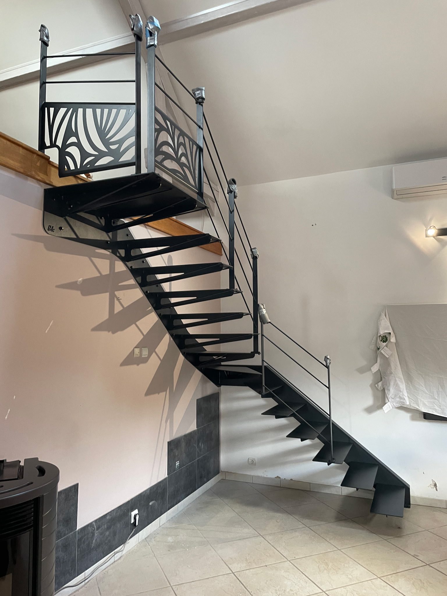 grenaillage et thermolaquages d'un escalier